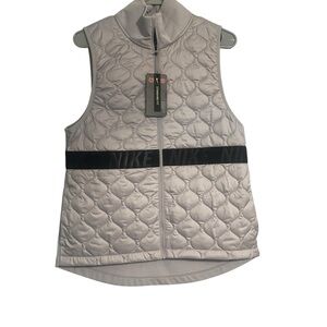 Nike Women's Gray running Quilted Vest new outdoor hiking running workout lounge
